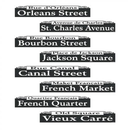 Mardi Gras Street Signs Cutouts