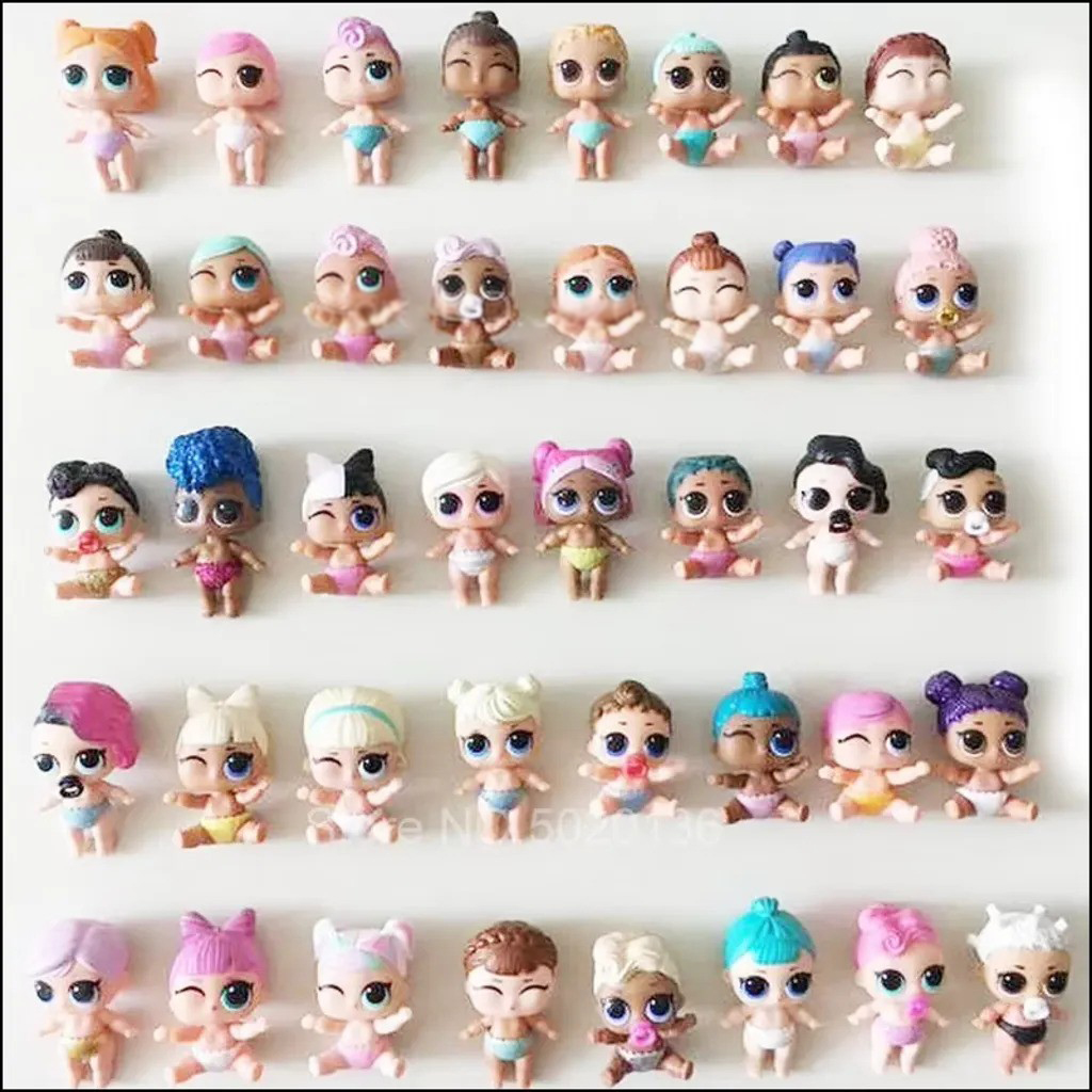 Description Picture 6 of item6 Pcs / Set 4 Cm LOL Surprise  Lil Sister Dolls Various Rare Styles 