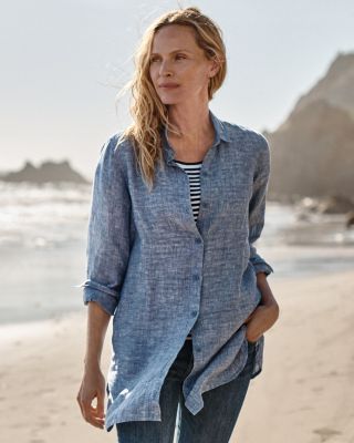 Easy Linen Tunic - XS(0-2) - Black