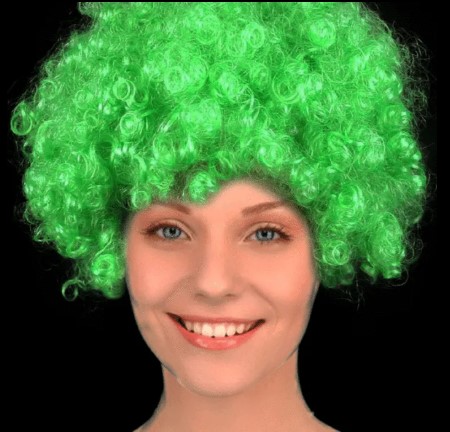 LED Light Up Afro Wig - Green