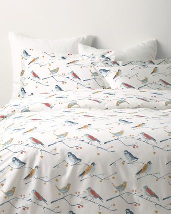Covers - Bluebird Organic-Cotton Percale Duvet Cover - Double/Queen - 88 x 94 - Bluebird