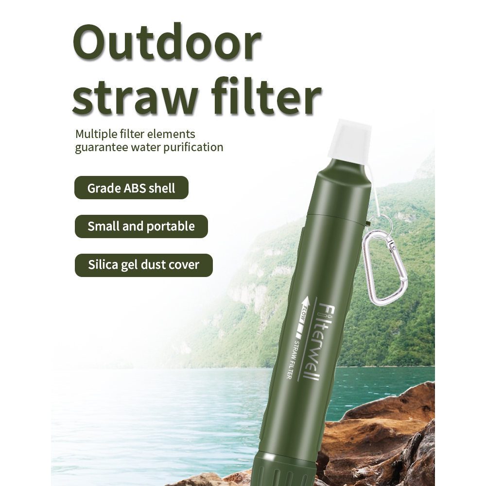 Description Picture 8 of itemFilterwell Personal Camper Water Purifier Filter Straw Portable Outdoor Survival Hikeup Drinking Emergency Products For Travel