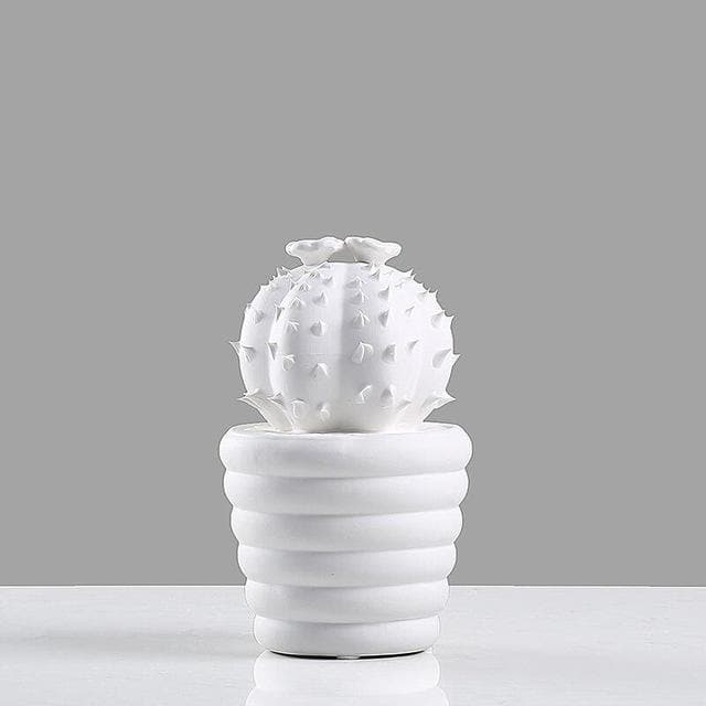 White Porcelain Cactus