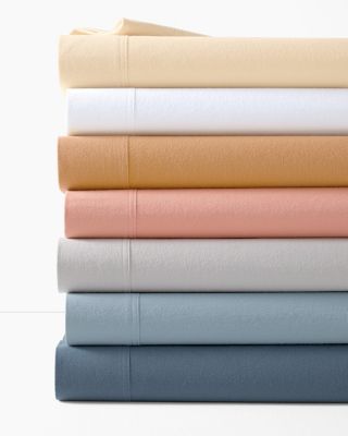 Cozy Organic-Cotton Flannel Sheets - Twin - Flat - Silver