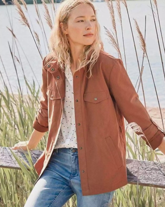 Belted Cargo Jacket - M(8-10) - Dark Caramel