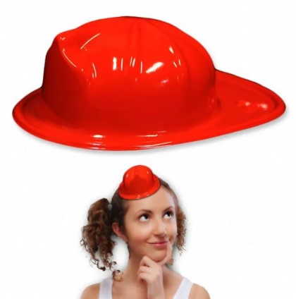 Red Mini Fire Helmets (Per 12 pack)