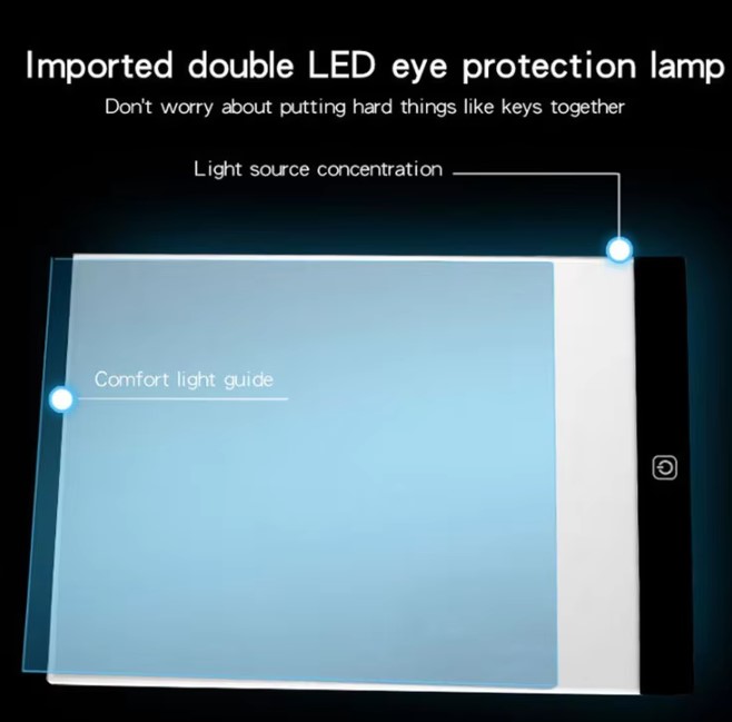 Description Picture 7 of itemLED Drawing Copy Board for Kids – A5 Dimmable Light Pad for Art and Learning