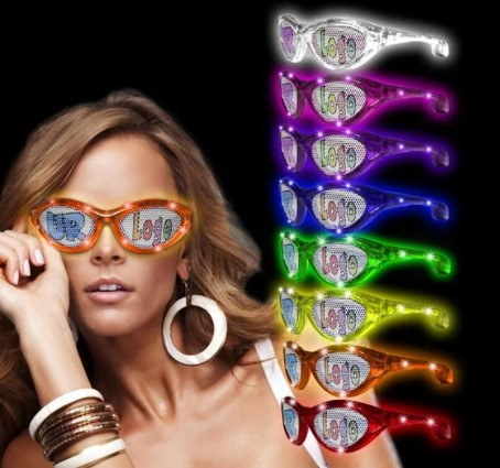 LED Red Novelty Custom Sunglasses