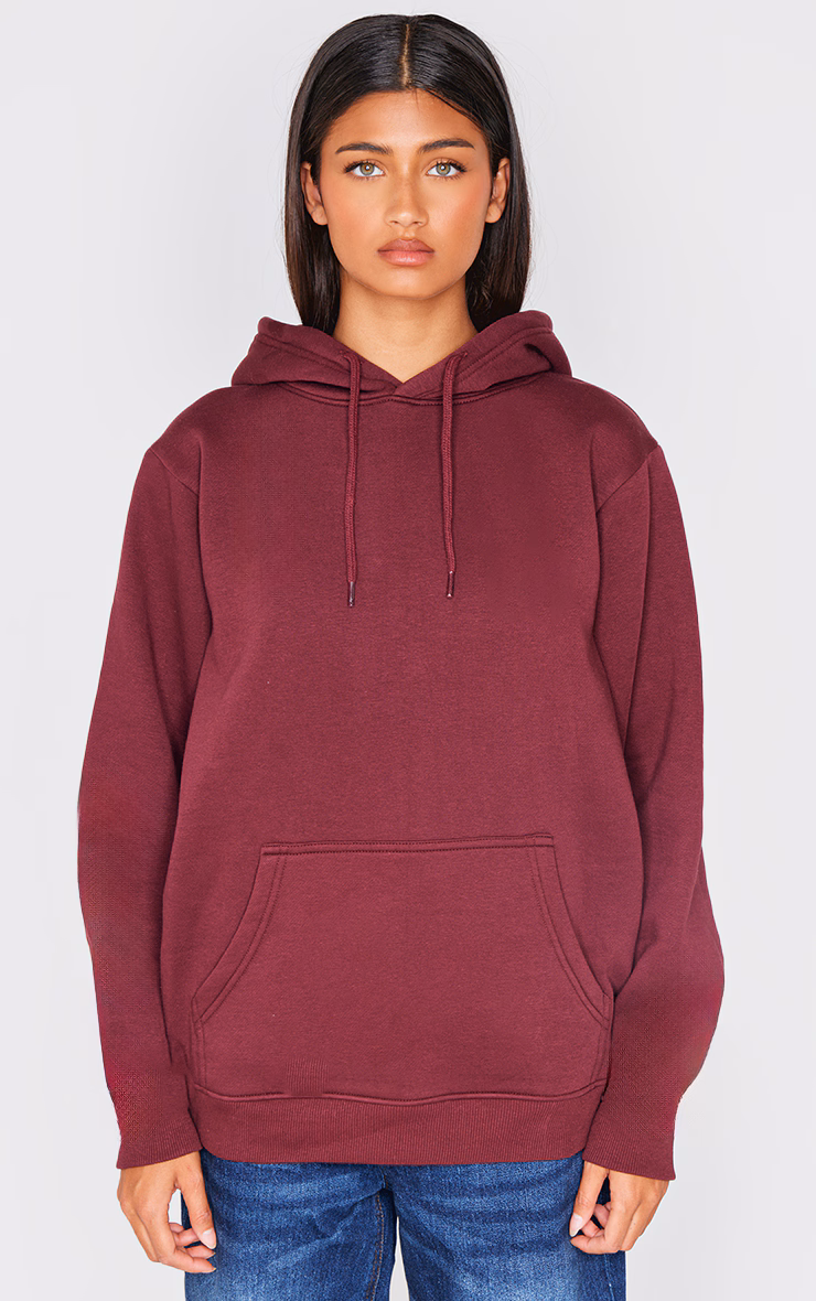 Burgundy Oversized Sweat Hoodie