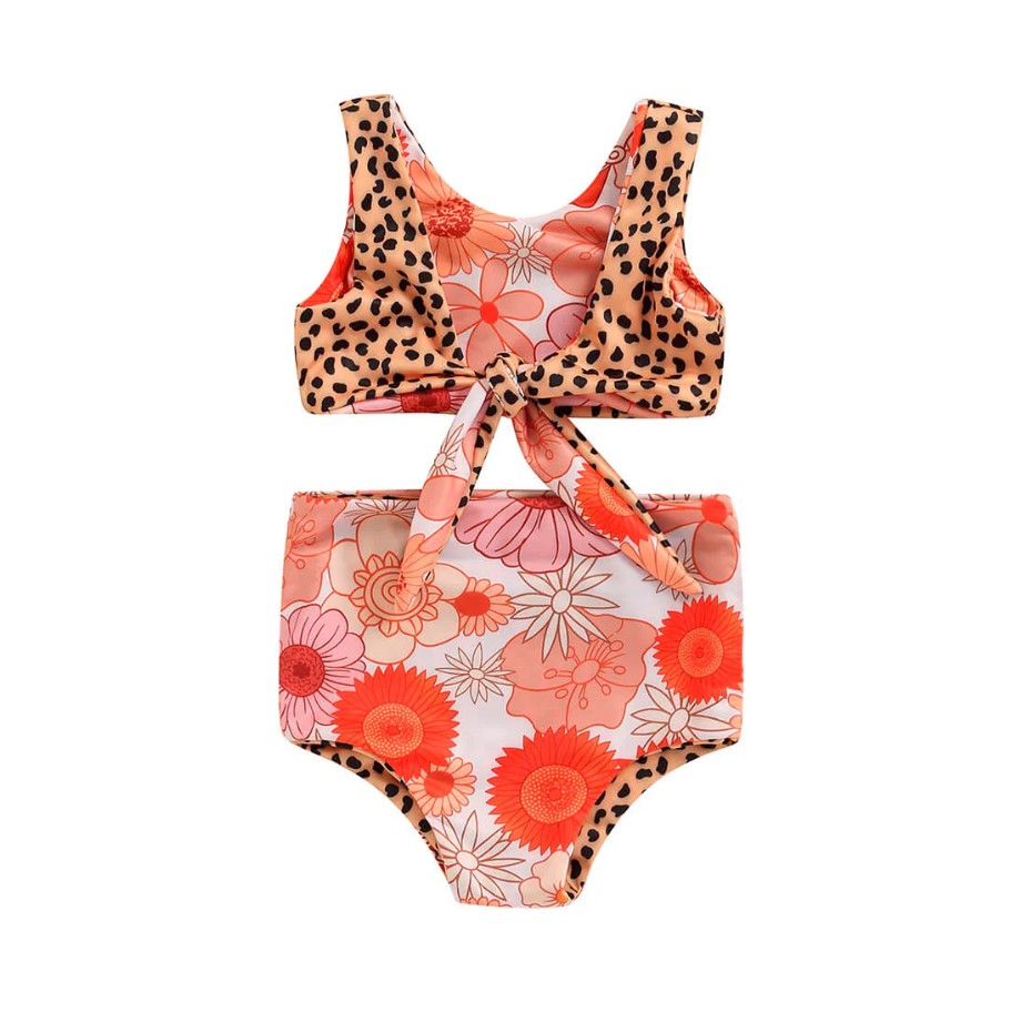 Leopard Floral Swimsuit - 12-18 M