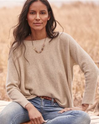 Cashmere Cropped Boxy Sweater - M(8-10) - Scarlet Red