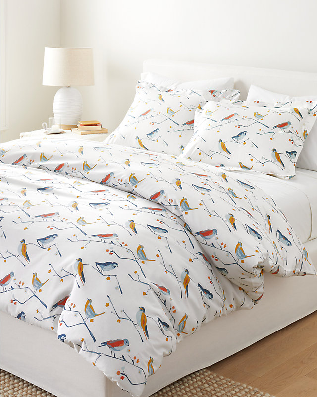 Bluebird Organic-Cotton Percale Duvet Cover