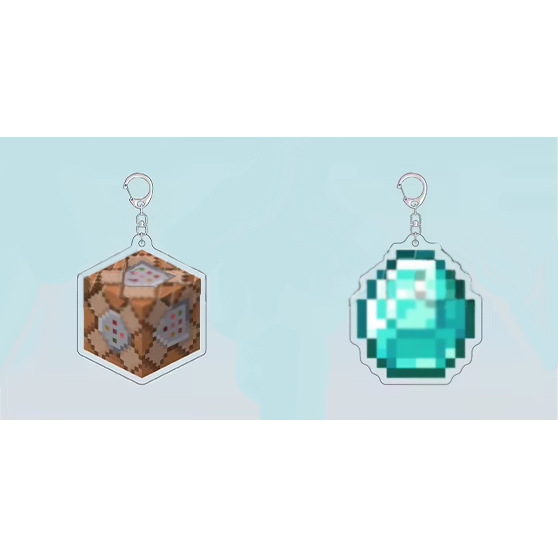 Description Picture 3 of itemMinecraft Totem of Undying Diamond Sword Eye of Ender Golden Apple Diamond Pickaxe Model Toys Collect Key Pendant