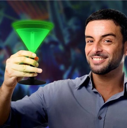 Green Glowing Martini Glass (Per Piece)