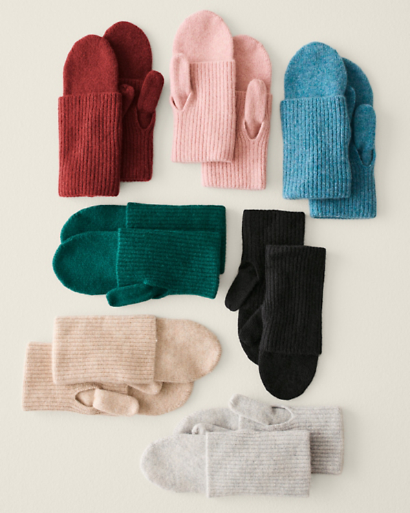 Cashmere Ribbed Mittens