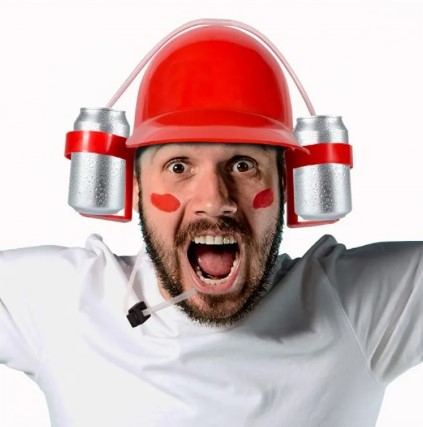 Drink Guzzler Helmet