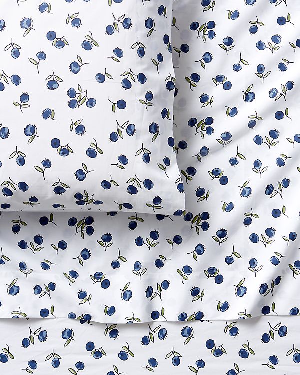 Solid - Blueberries Organic Cotton Percale Sheet Set - Double - Blueberries