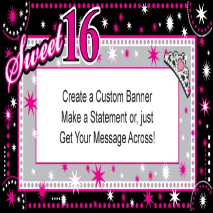 Sweet 16 Custom Banner - 36 x 72