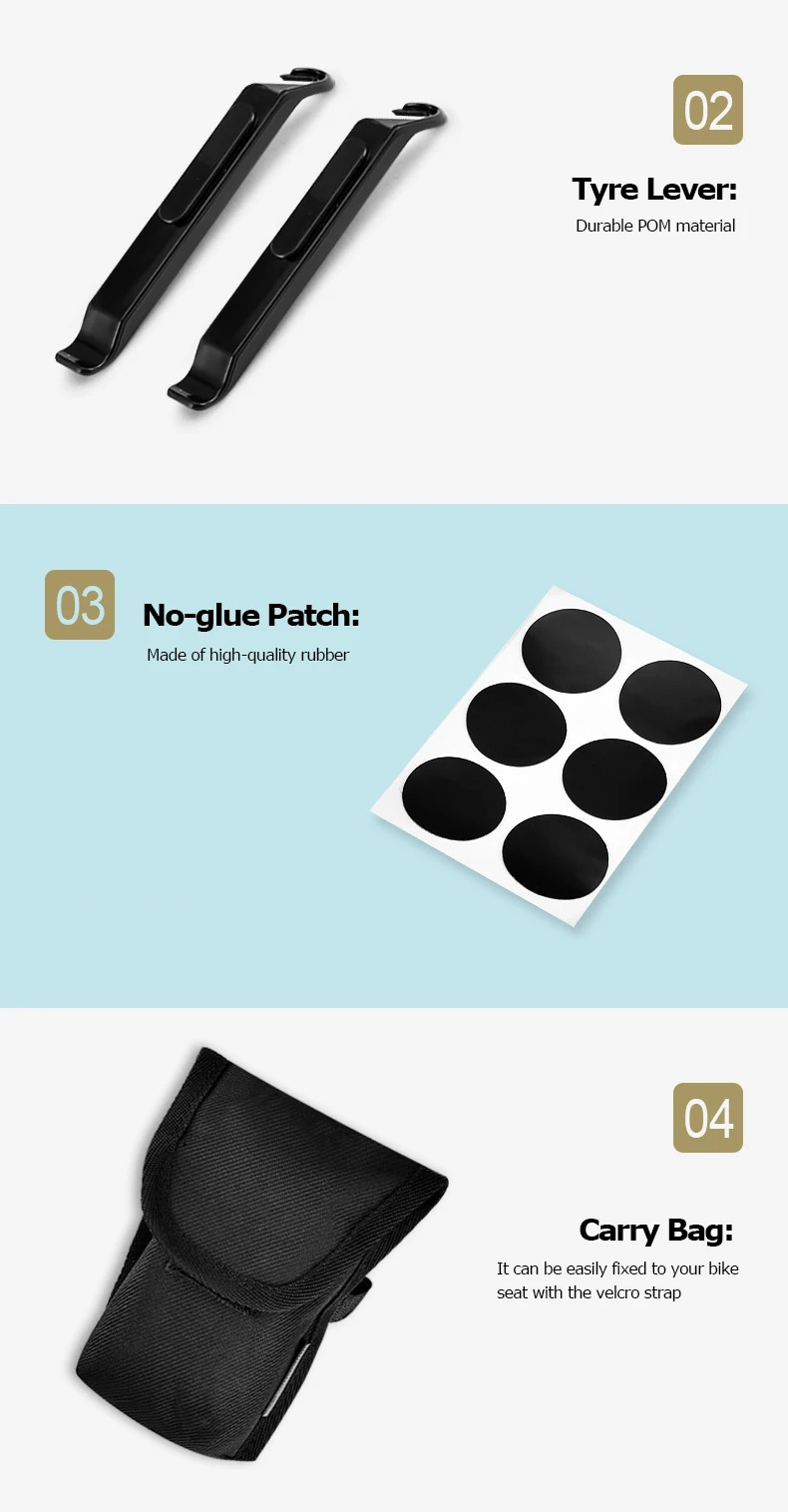 Description Picture 5 of itemSahoo 21047 16-in-1 Multi-Function Bike Repair Tool Kit with Saddle Bag