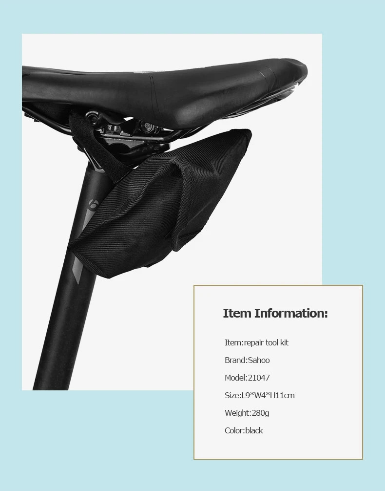 Description Picture 3 of itemSahoo 21047 16-in-1 Multi-Function Bike Repair Tool Kit with Saddle Bag