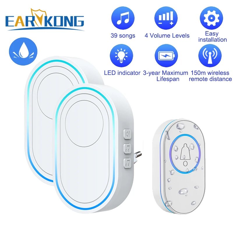 Smart Wireless Waterproof Doorbell with