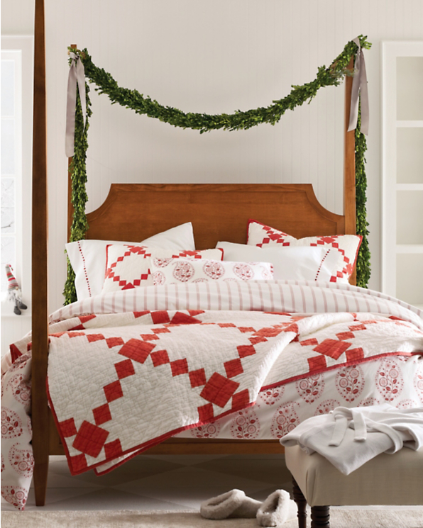 Garnet Hill - Agnes Pieced Linen Quilt - King/Cal. King - Straw Gold/White