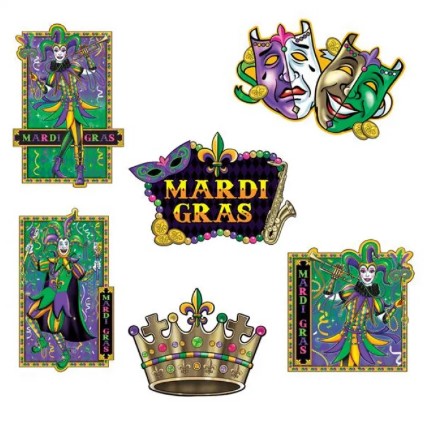 Mardi Gras Jumbo Cutouts