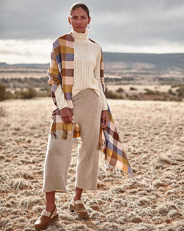 Cashmere Cabled T-Neck