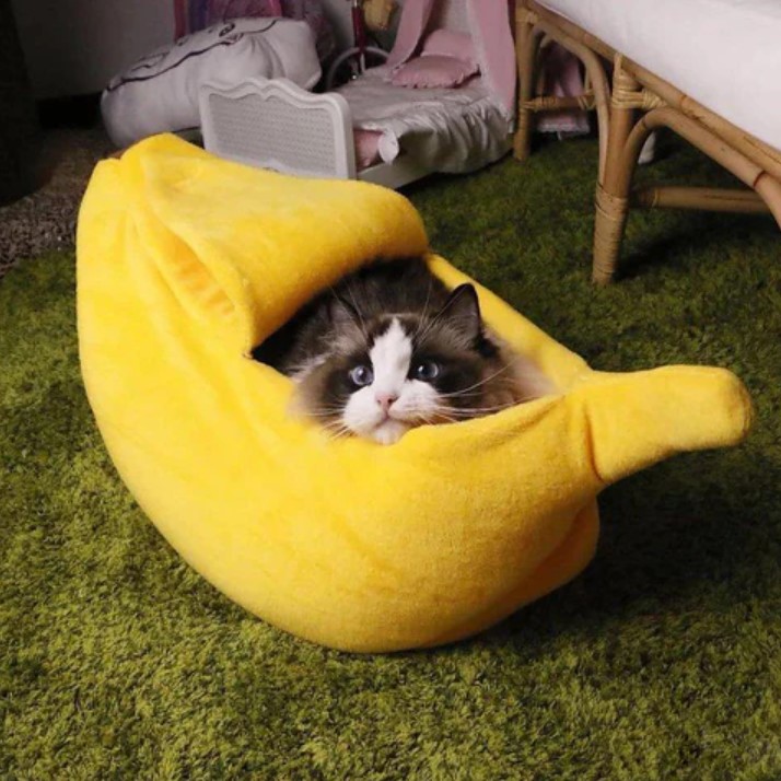 Description Picture 2 of itemCute Cat Banana Bed