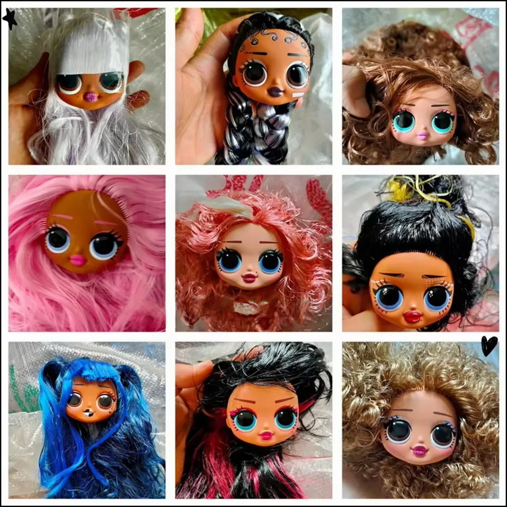 3 Pcs / Lot Fashion Ultra Rare Surprises Original OMG Head Big Sister LOLS Dolls DIY Body Parts Accessories Kids Playing Toys