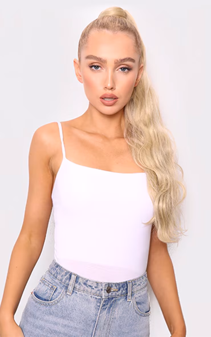 LullaBellz Grande Hollywood Wave 26" Wraparound Pony Light Golden Blonde