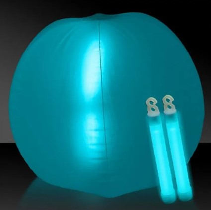 Glow in the Dark Aqua 24" Beach Ball (Per set)