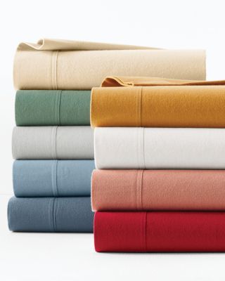 Cozy Organic Cotton Flannel Sheets - Queen - Flat - French Blue